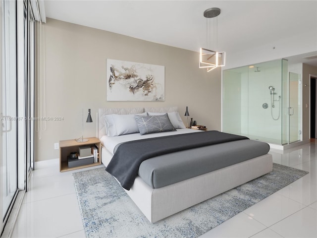 view of tiled bedroom