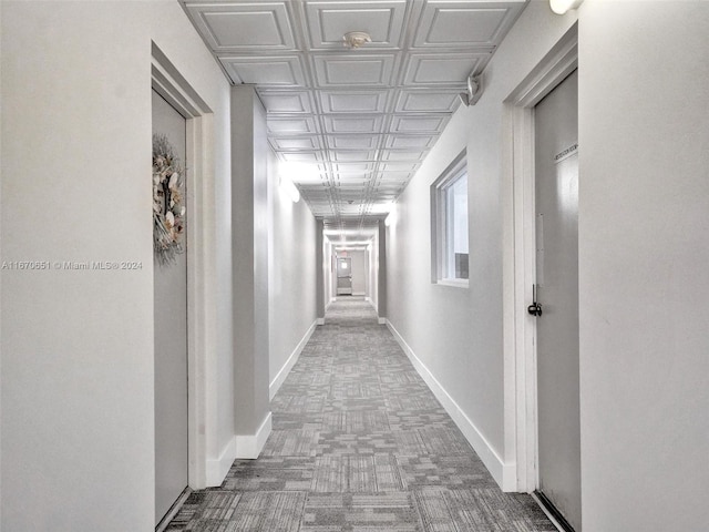 corridor featuring carpet