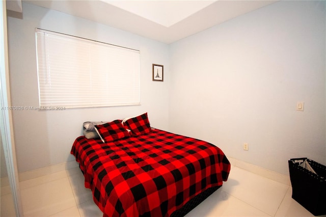 view of tiled bedroom