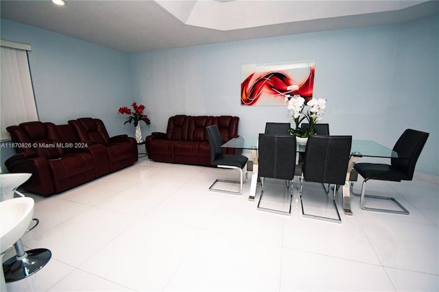 dining room featuring tile patterned floors