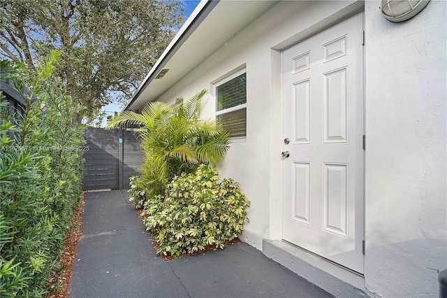 view of doorway to property