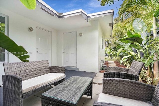 view of patio featuring outdoor lounge area