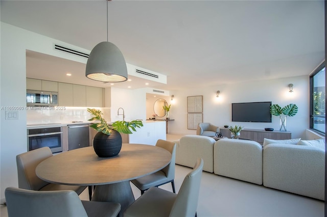 view of dining area