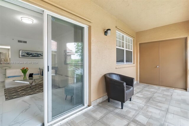 balcony featuring a patio