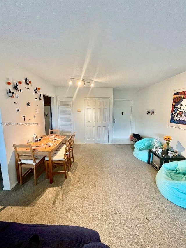 interior space featuring a textured ceiling