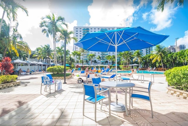 19370 Collins Ave Unit 207, Sunny Isles Beach, FL 33160 - view of patio with a community pool