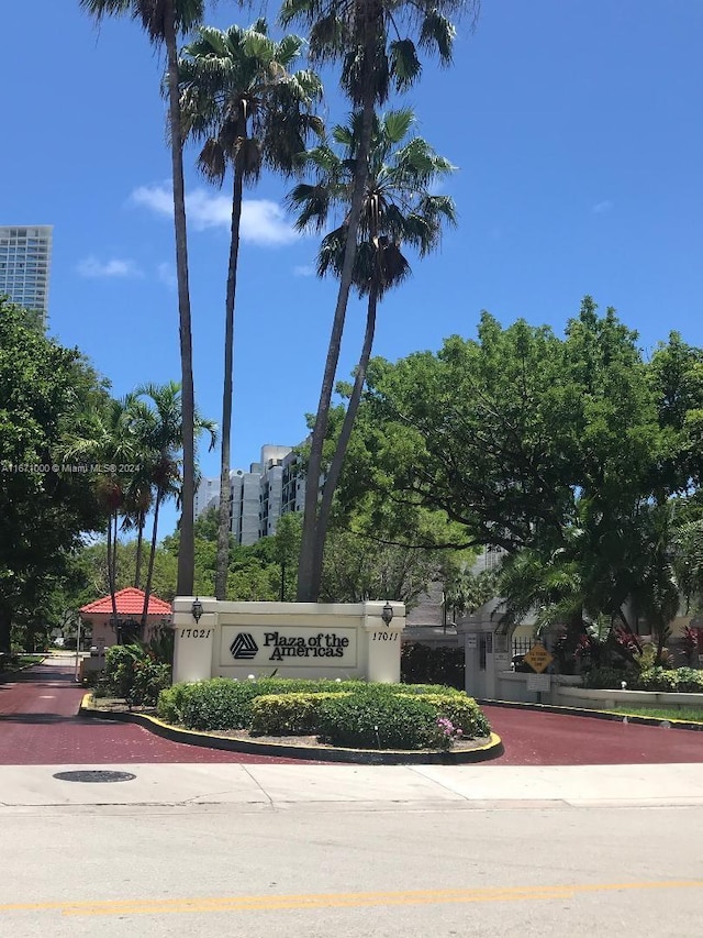 view of community sign