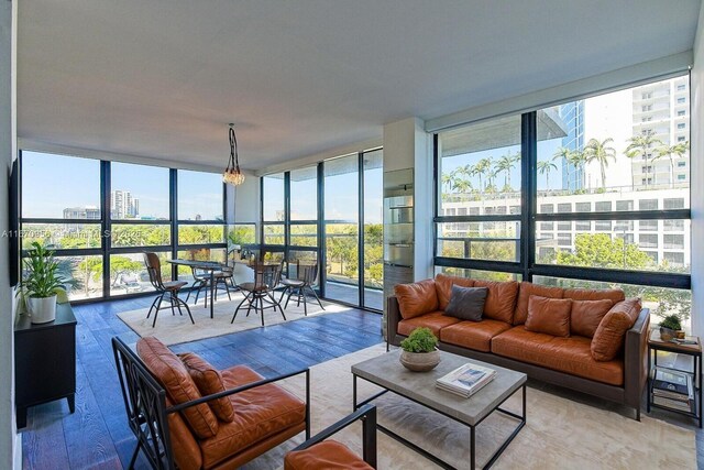 600 NE 36th St Unit 423, Miami, FL 33137 - sunroom featuring plenty of natural light and a view of city