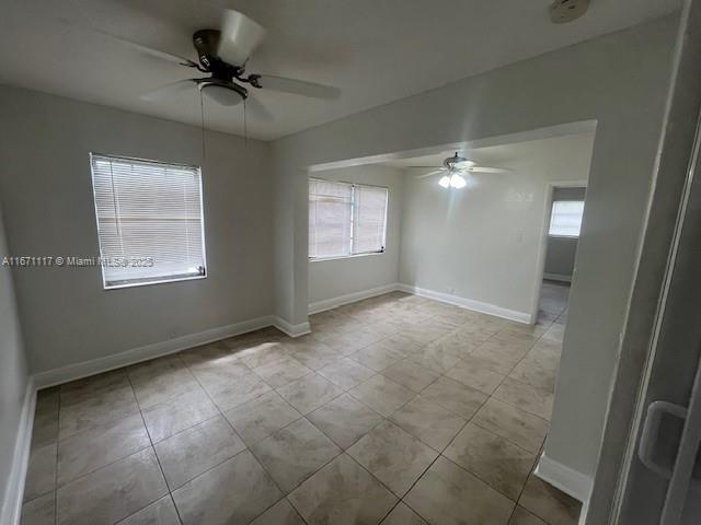 view of tiled empty room