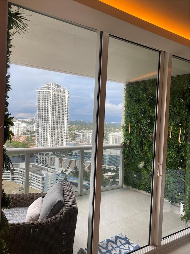 1850 S Ocean Dr Unit 3109, Hallandale Beach, FL 33009 - interior space featuring a view of city and tile patterned flooring
