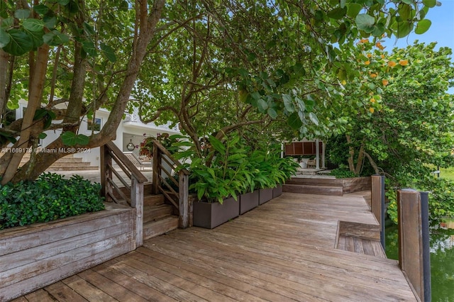 view of wooden terrace