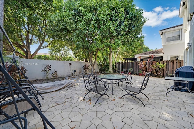 view of patio with grilling area