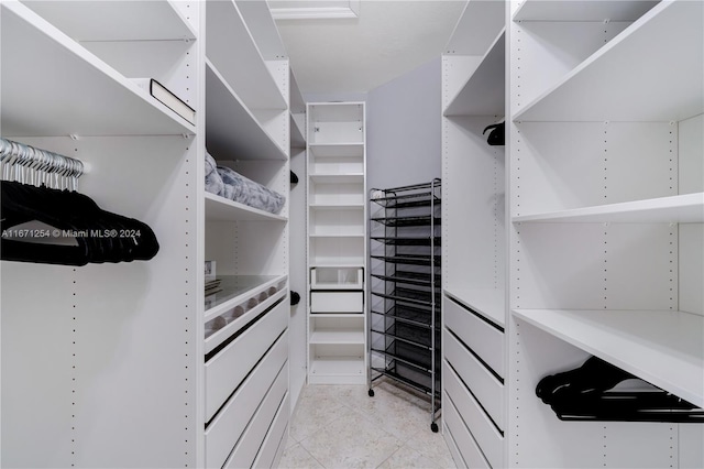 view of walk in closet