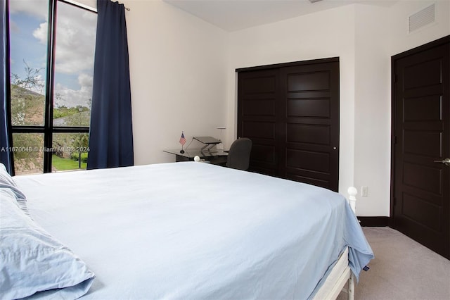 view of carpeted bedroom