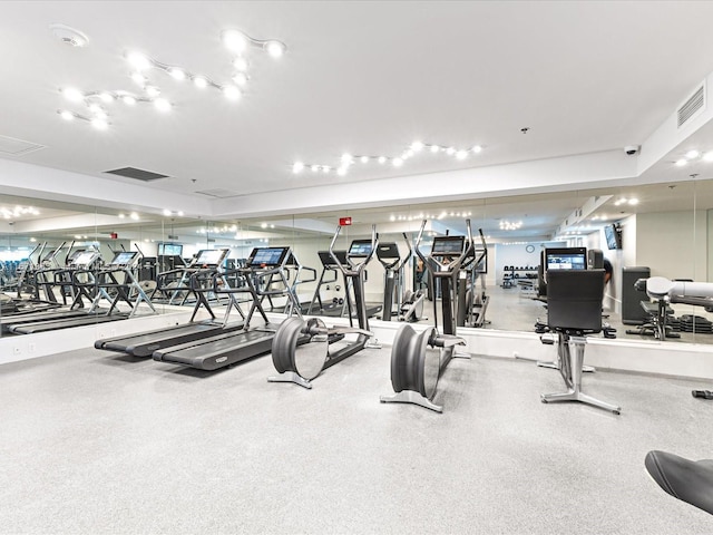 view of workout area