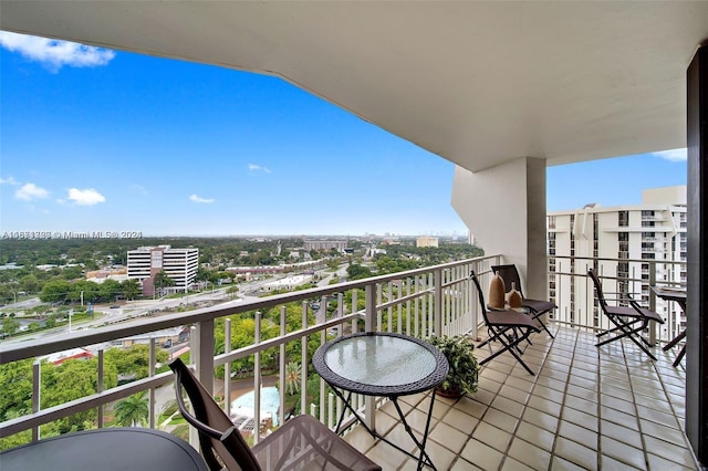 view of balcony