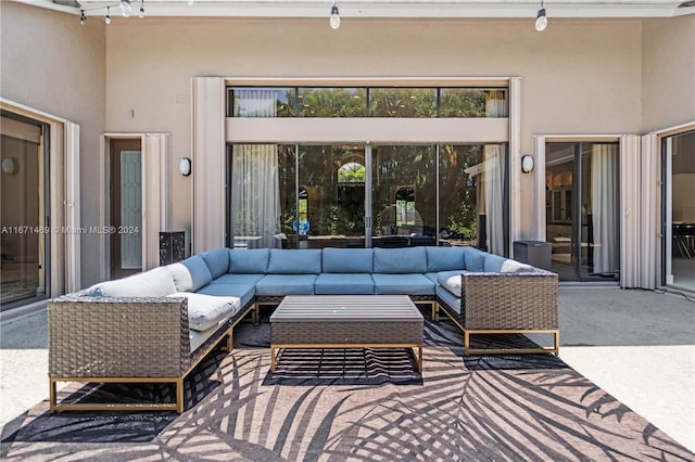 view of patio with outdoor lounge area