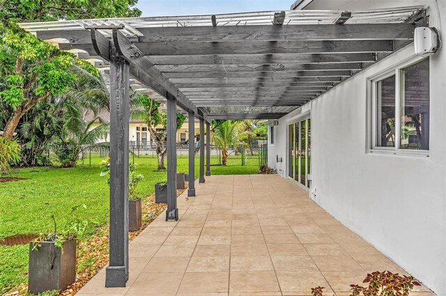 11811 NW 5th Ct, Plantation, FL 33325 - view of patio / terrace featuring a pergola