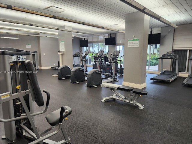 view of workout area