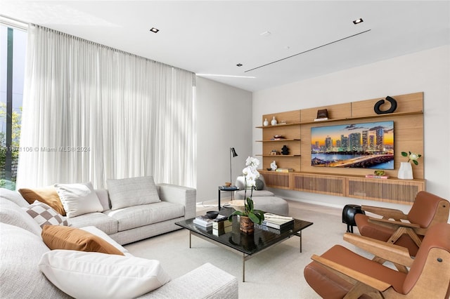 view of carpeted living room