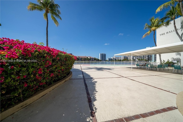 exterior space featuring fence