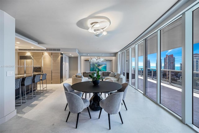 dining room featuring an inviting chandelier