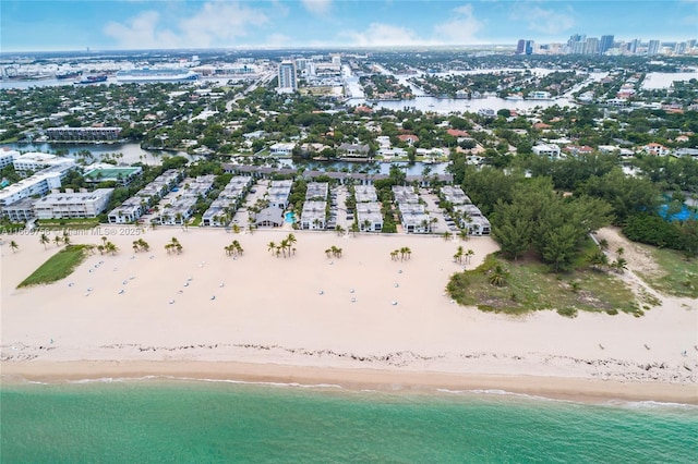 1586 S Ocean Ln Unit 125, Fort Lauderdale, FL 33316 - bird's eye view featuring a beach view, a city view, and a water view