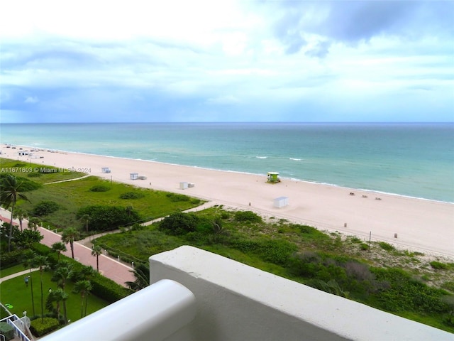 property view of water with a view of the beach