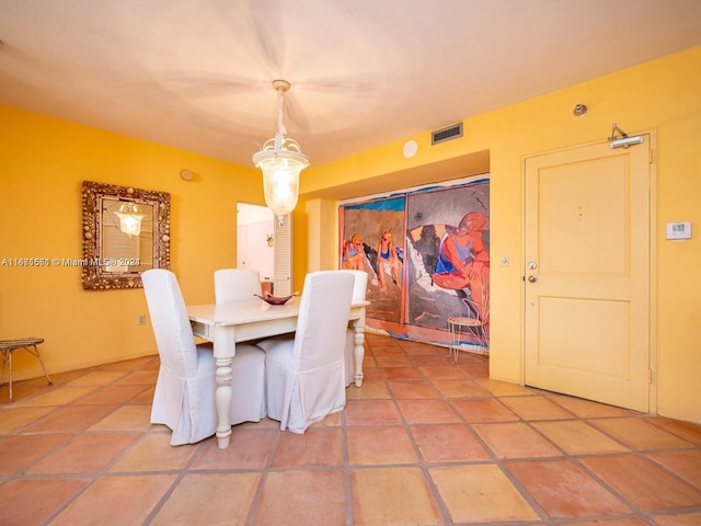 view of tiled dining area