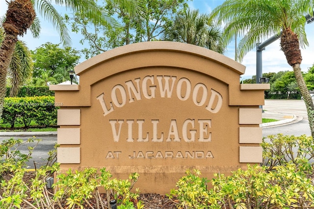 view of community sign