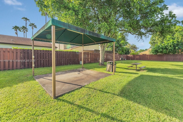 view of yard featuring a patio