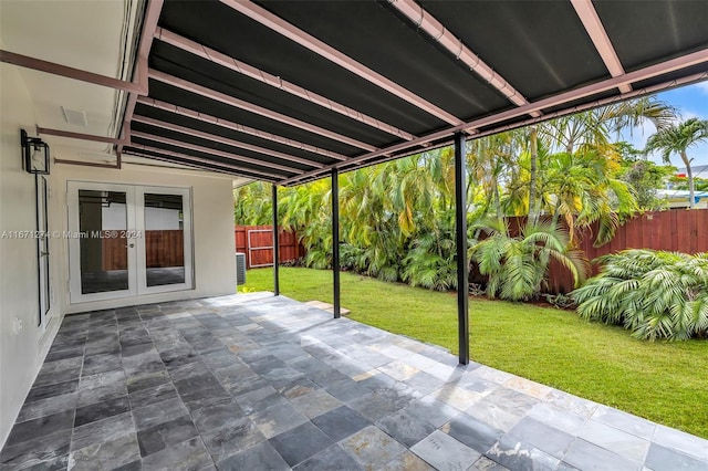 view of patio with french doors