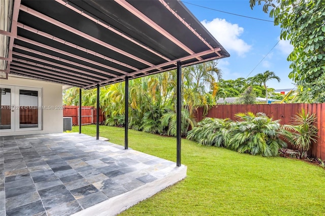 view of patio / terrace featuring central AC