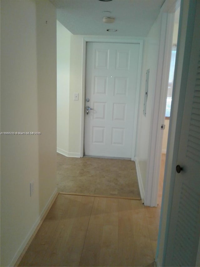701 SW 142nd Ave Unit 104S, Pembroke Pines, FL 33027 - hallway with light wood-type flooring and baseboards