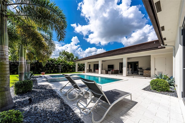 view of pool with a patio area