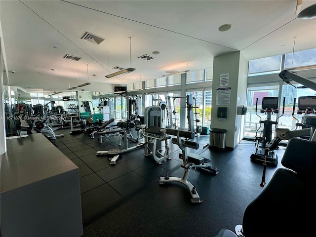 view of workout area