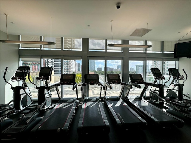 view of gym