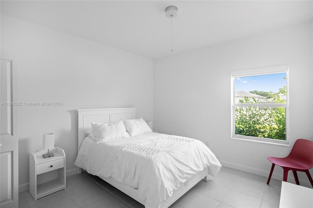 view of tiled bedroom