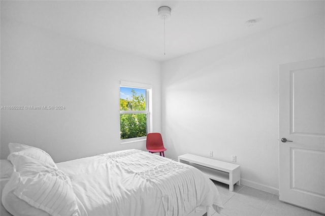 view of tiled bedroom