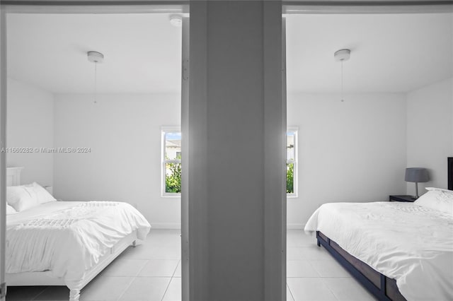 view of tiled bedroom