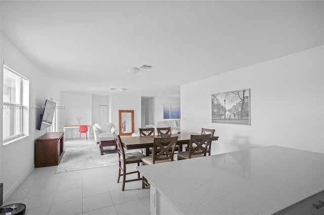 view of tiled dining area