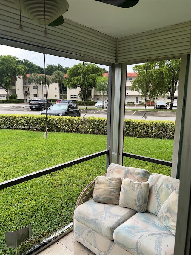 view of sunroom