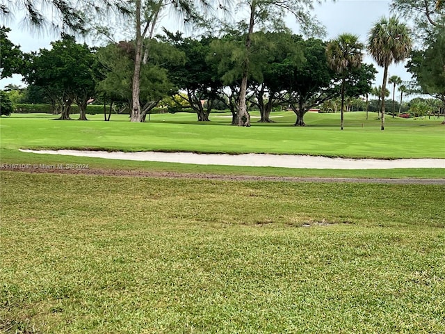 view of community featuring a lawn