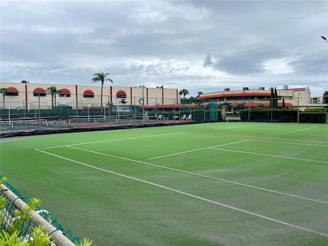 view of tennis court