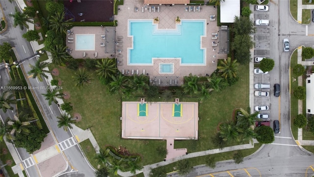 birds eye view of property