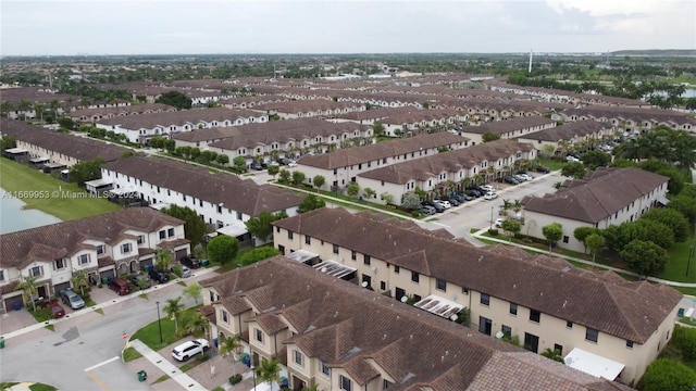 drone / aerial view with a residential view