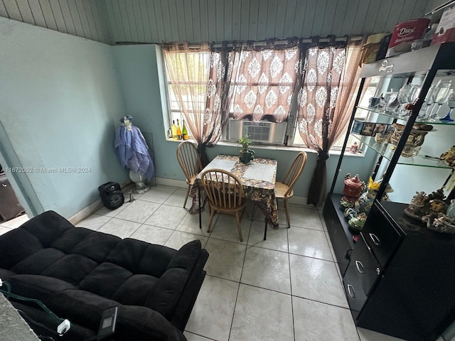 dining room featuring light tile patterned floors and a wealth of natural light