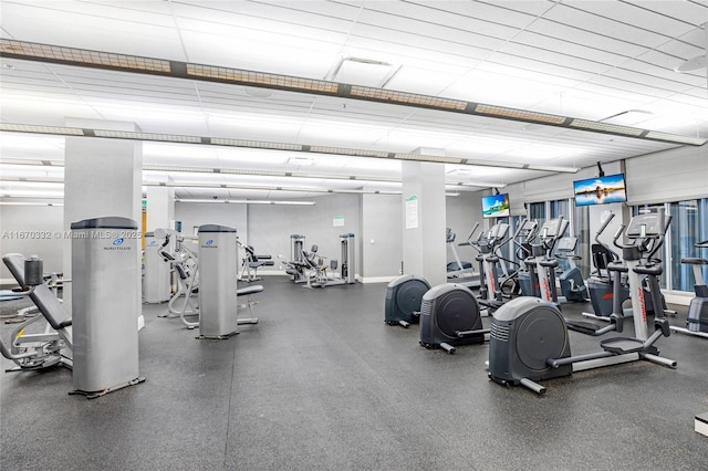 view of workout area