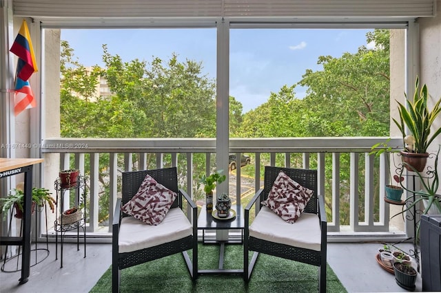 view of sunroom