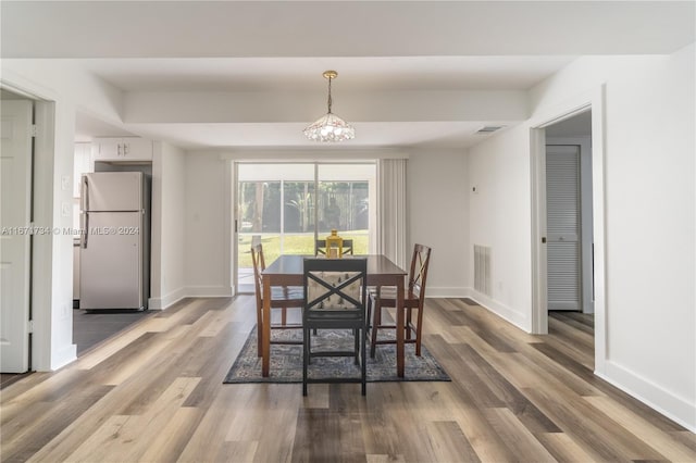 dining room featuring hardwood / wood-style floors